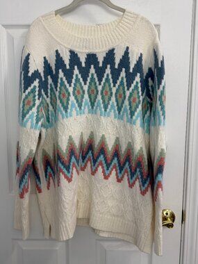 Talbots Fair Isle Knit Sweater